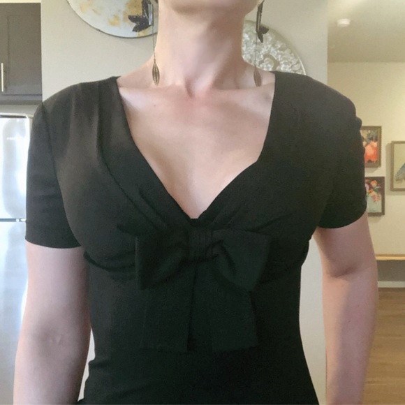 Dsquared2 Black Bow Fitted Sheath Dress SZ 44 8 6 - Picture 4 of 9
